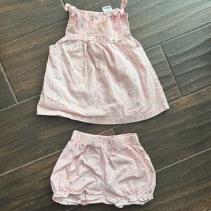 Starting Out Pink and White Striped Diaper Cover Set